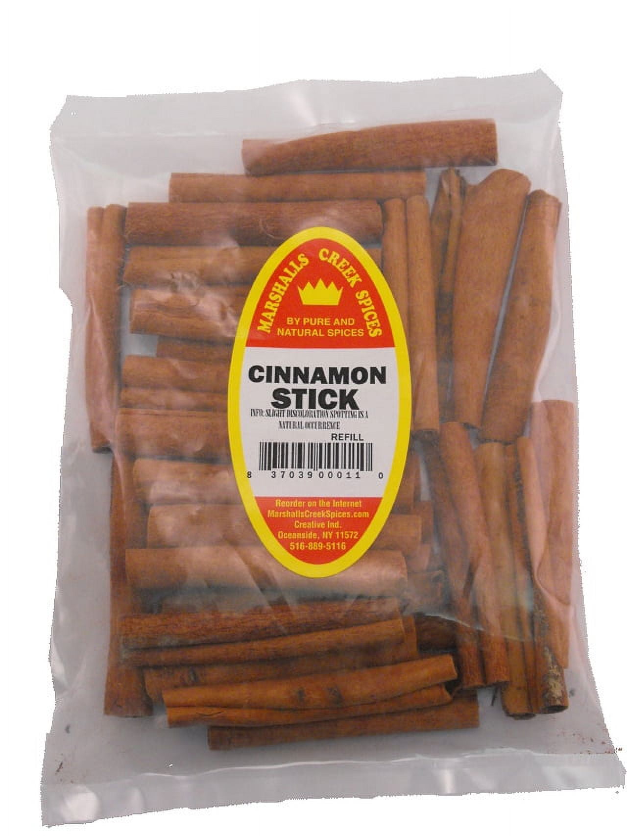 Family Size Refill Marshalls Creek Spices Cinnamon Sticks, 20 Ounces