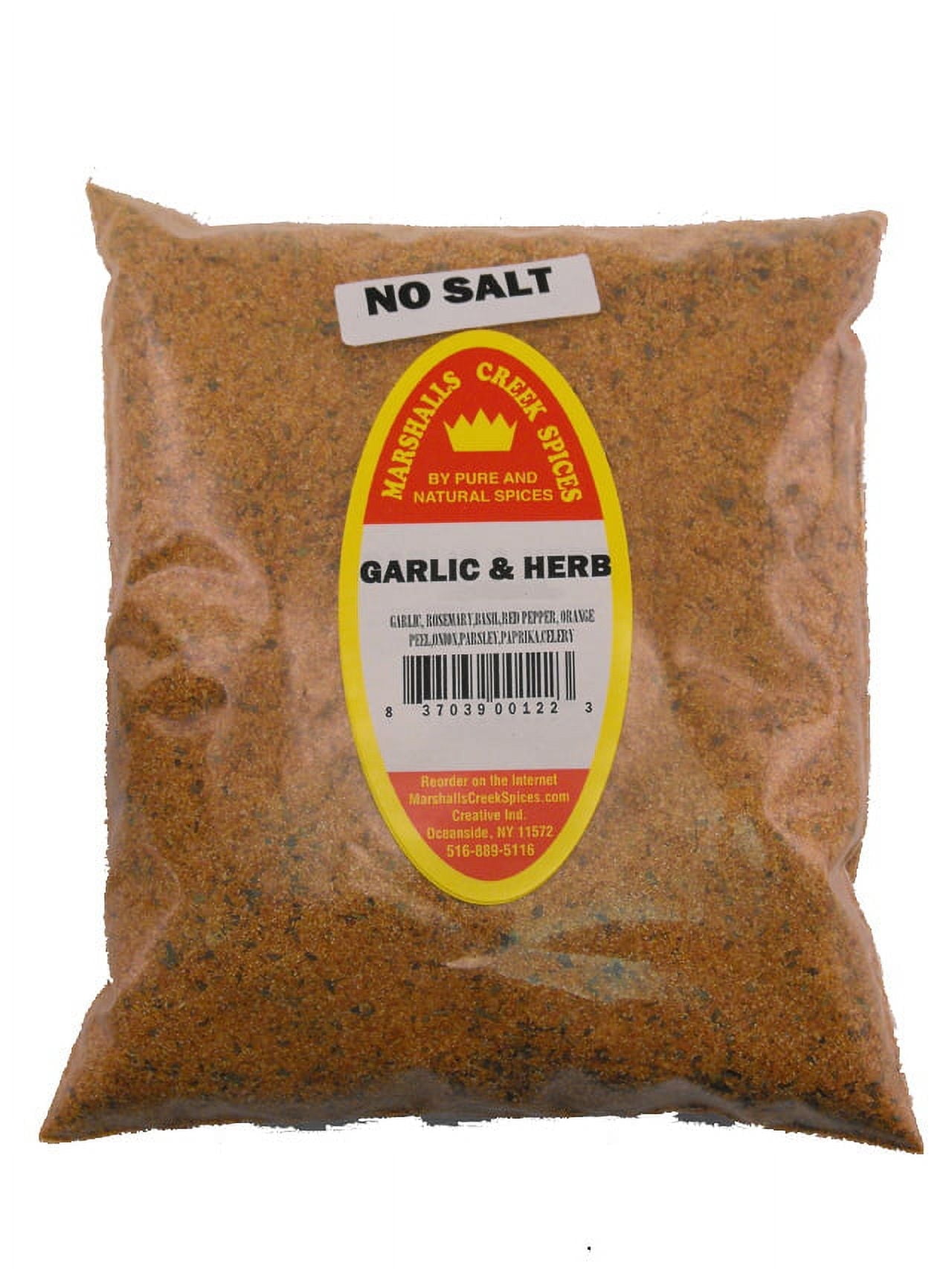 Family Size Refill Marshalls Creek Spices Garlic And Herb No Salt Seasoning, 44 Ounce
