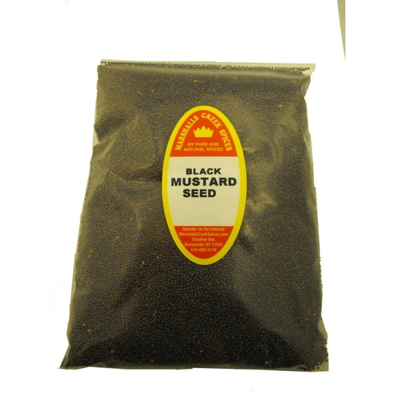 Family Size Refill Marshalls Creek Spices Mustard Seed Black Whole Seasoning, 48 Ounce