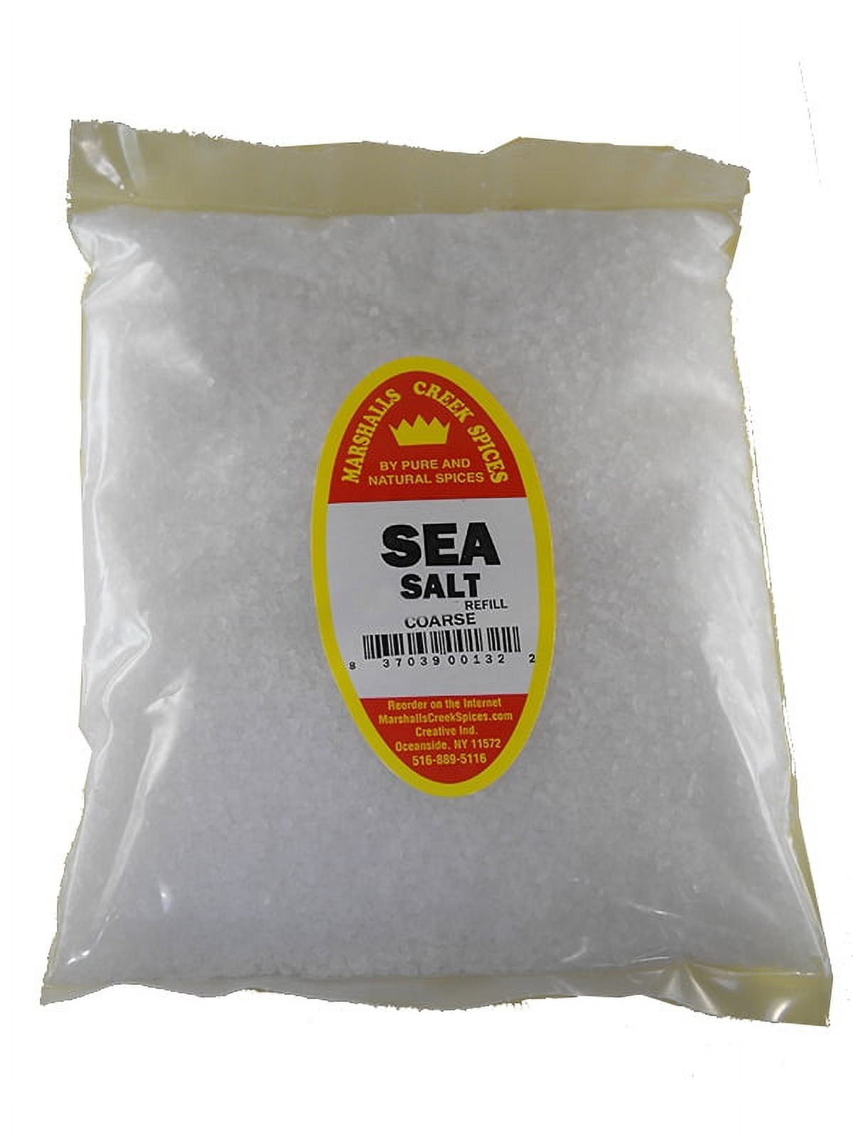 Family Size Refill Marshalls Creek Spices Sea Salt Coarse, 72 ounces