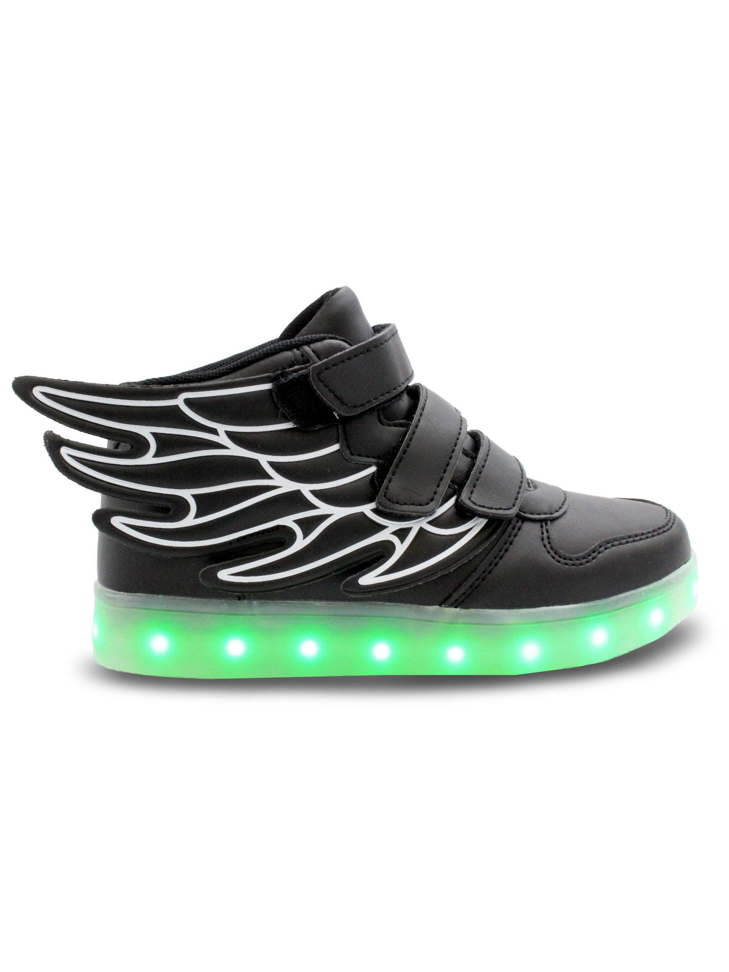 Family Smiles LED Light Up Wings Sneakers Kids High Top Boys Girls ...