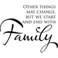 thumbnail image 1 of Family We Start and End with Family Lovely Family Wall Decal Decoration Family Love Quote by Anthony Brandt Lasts Years and Easily Removable - Size: 30 In(W) x 30 In(H), 1 of 3