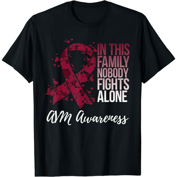 Family Support Arteriovenous Malformation AVM Awareness T-Shirt