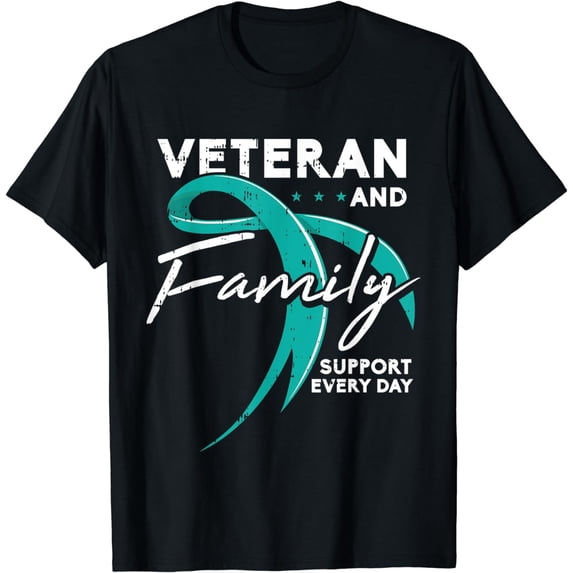 Family Support Everyday PTSD Awareness Cool Veteran Gifts T-Shirt