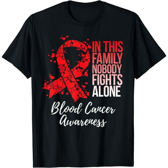 Family Support Tee Blood Cancer Awareness T-Shirt