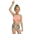 thumbnail image 1 of Family Swimsuits Matching Set Palm Tree Print Matching Swimsuits for Couples Bathing Suit Swimwear Blue Women, 1 of 9