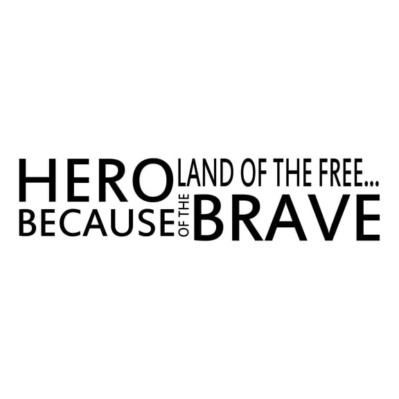 Family The land of the free Hero Active Quotes & Sayings Wall Decal Decoration Enumerable rights Motivational Quote Wall Decal Lasts Years and Easily Removable - Size: 30 In(W) x 6 In(H)