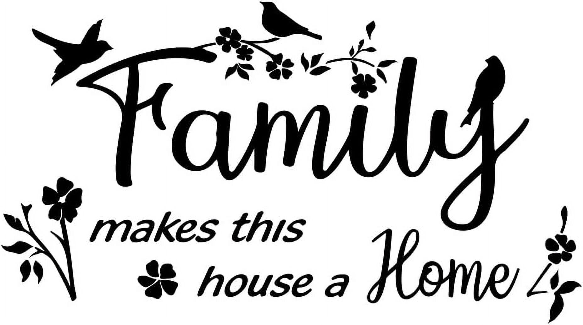 Family Theme Wall Sticker Family Makes This House a Home Wall Decal ...