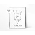 Family Three Hands Line Art Wall Art Print, Minimalist Family Decor ...