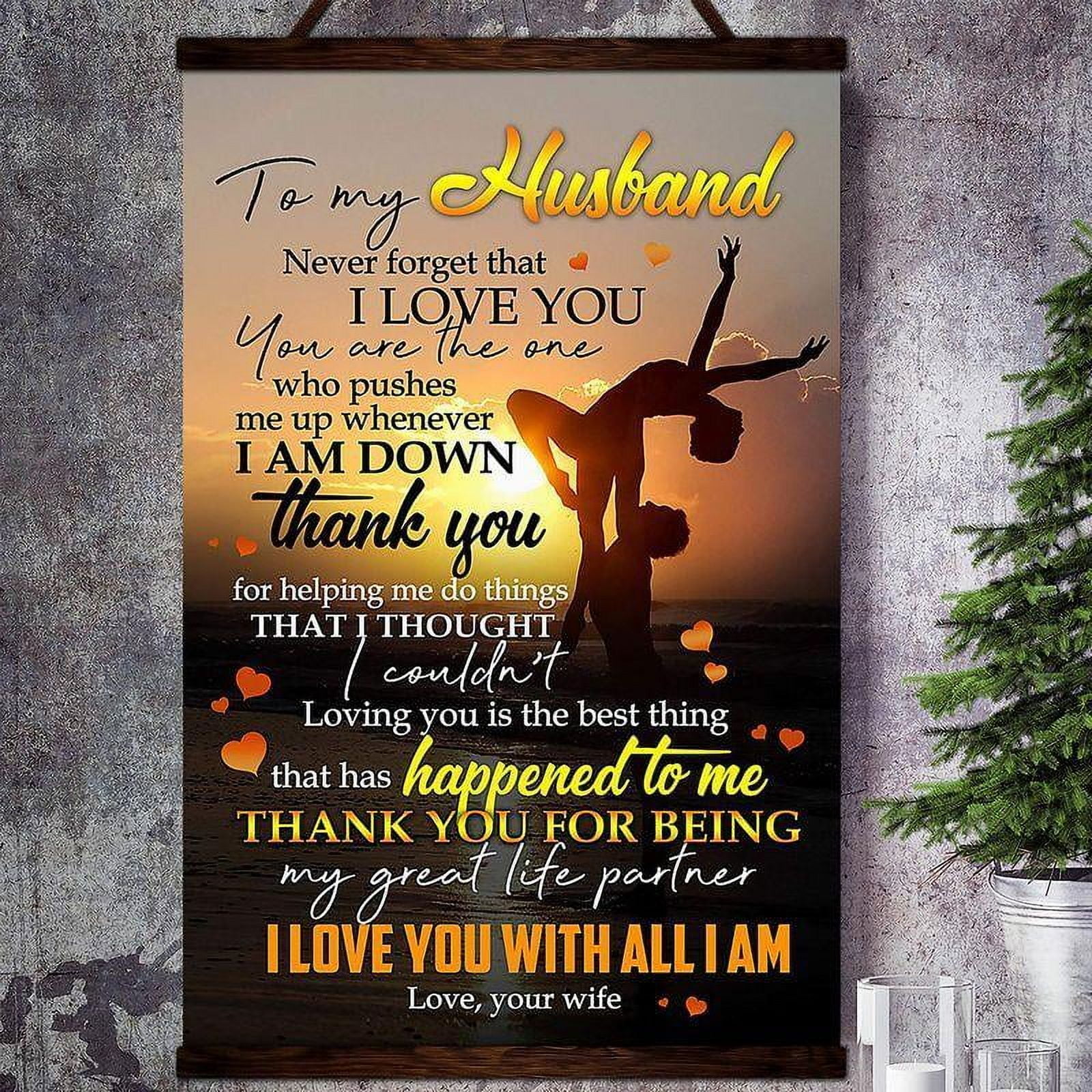 Personalized Message Gift To My Husband Blanket Fleece Throw Romantic Blankets For Couch Sofa Bed Warm Flannel Throws Women Men Gifts 50"x 60 Flannel Throw Blanket