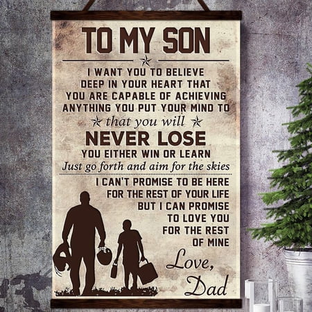 Family To My Son I Want You To Believe Deep In Your Poster Matte Wall Art Decor 11 x 17 Inch Poster
