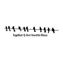 Family Together is our Favorite Place Cute Quotes & Sayings Wall Decal Decoration Family bond motivational Vinyl Wall Art Decal Lasts Years and Easily Removable - Size: 40 In(W) x 8 In(H)