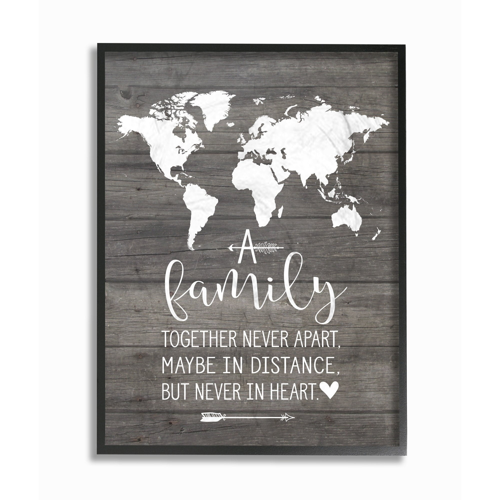 Family Together Ebony Wood Grain Framed Canvas Print, 16 x 20