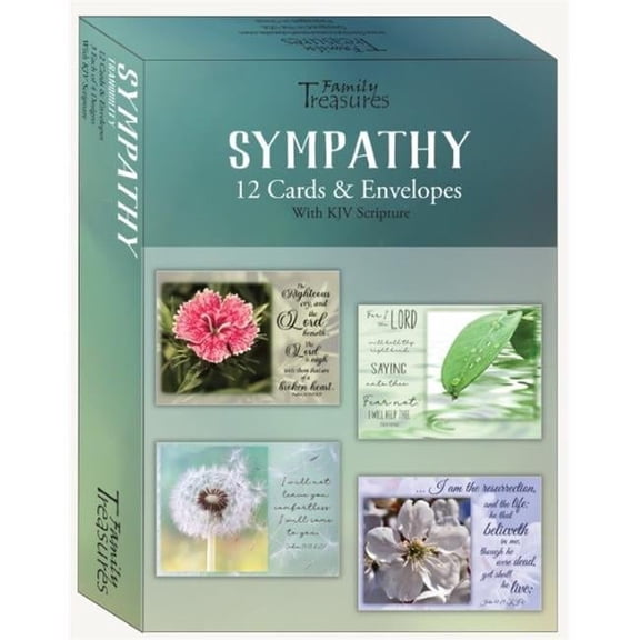Family Treasures Wholesale 480308 Boxed Card - Sympathy - Tranquility - Box of 12