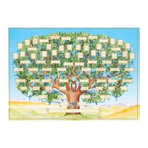 Family Tree Chart To Fill in 6 Generation Genealogy Poster Blank Fillable Ancestry Chart Print Family Tree Picture Frame Wall Gift for Family Member