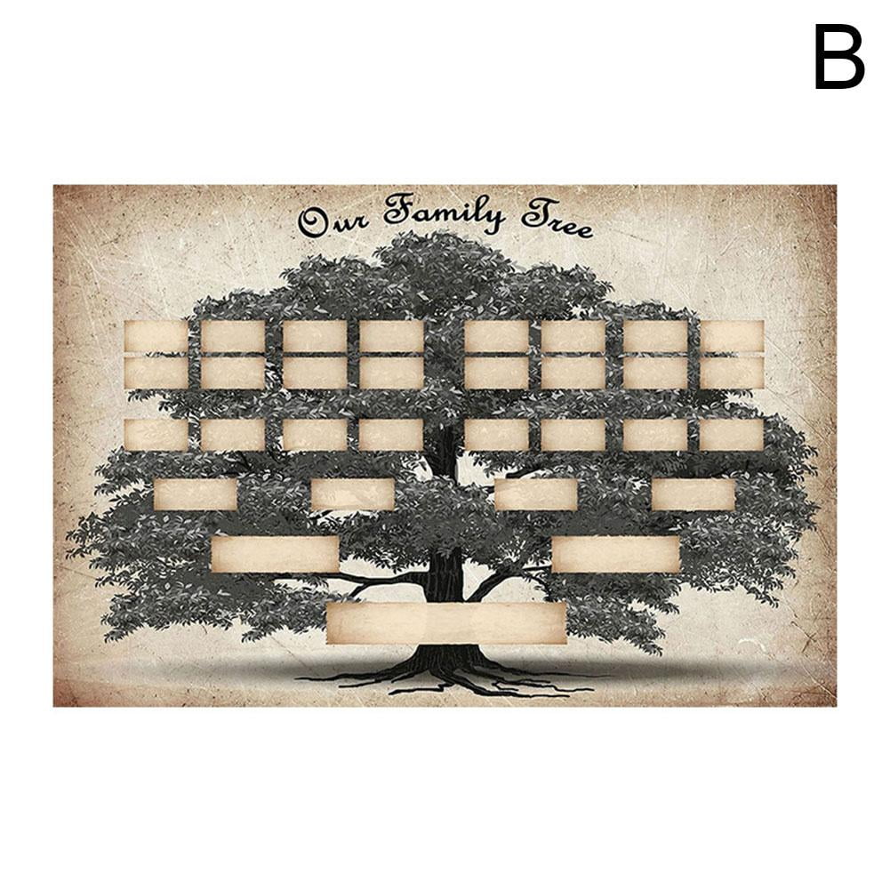 Family Tree Diagram To Fill In Wall Hanging Fillable Ancestry Genealogy ...