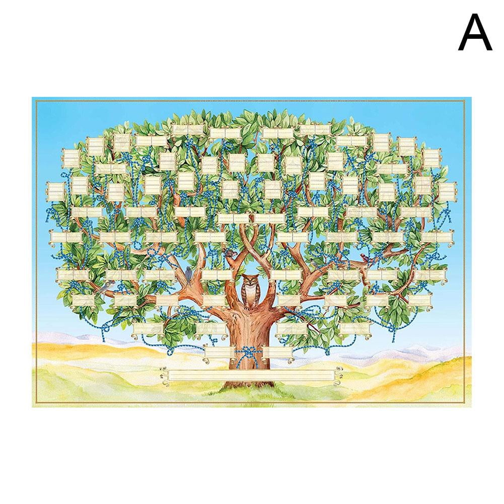 Family Tree Diagram To Fill In Wall Hanging Fillable Ancestry Genealogy ...