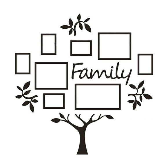 Family Tree Frame Collage, Picture Frame for Wall Mount, Wedding Decor, Black Collage Photo Frame, Elegant Family Photo Display for Living Room or Home Decor,