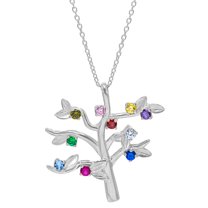 Family Tree Pendant with Up to Ten Birthstones