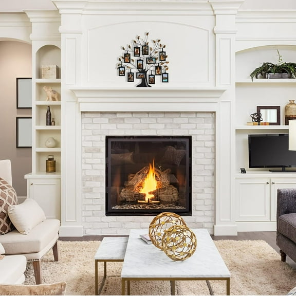 Family Tree Picture Frame - Includes 12 Hanging 2x3 Picture Frames - Adjustable Ribbon Tassels - Ideal as Mother’s Day Gifts, Birthday Gifts, or Christmas Decor - Black and Bronze