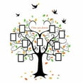 thumbnail image 1 of Family Tree Wall Decal - Heart Shaped Wall Sticker with 9 Large Photo Picture Sticker Frames, 1 of 7