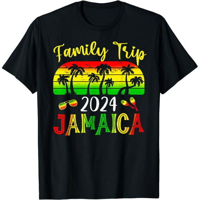 Family Trip Jamaica 2024 Summer Vacation Beach Matching Cotton T-Shirt ...