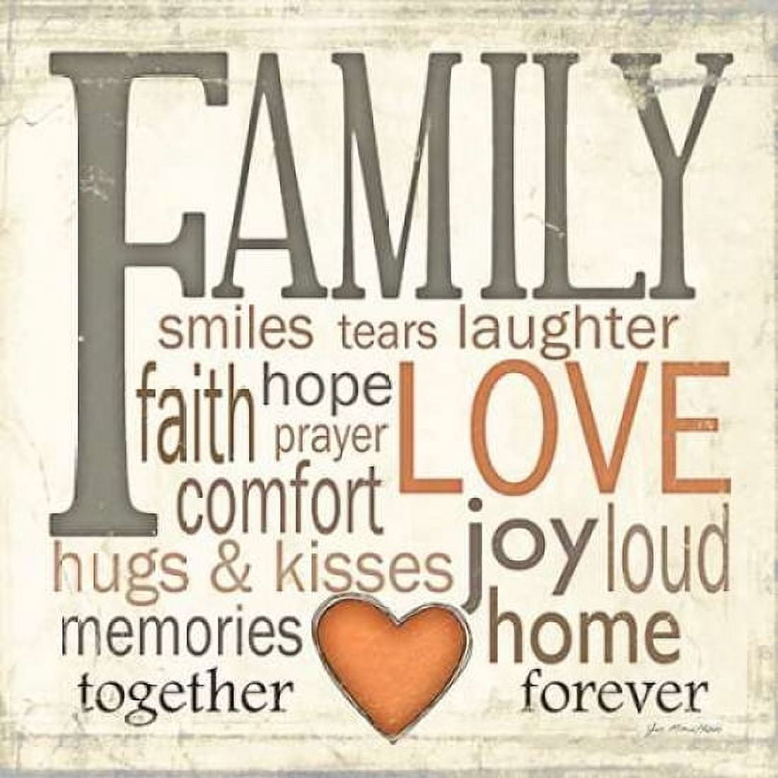 Family Typography Canvas Art - Jo Moulton (24 x 24)