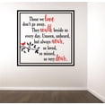 thumbnail image 1 of Family Unseen Unheared Always Near Inspirational Quotes & Sayings Wall Decal Decoration They walk beside us every day Inspirational Quote Lasts Years and Easily Removable - Size: 40 In(W) x 40 In(H), 1 of 3