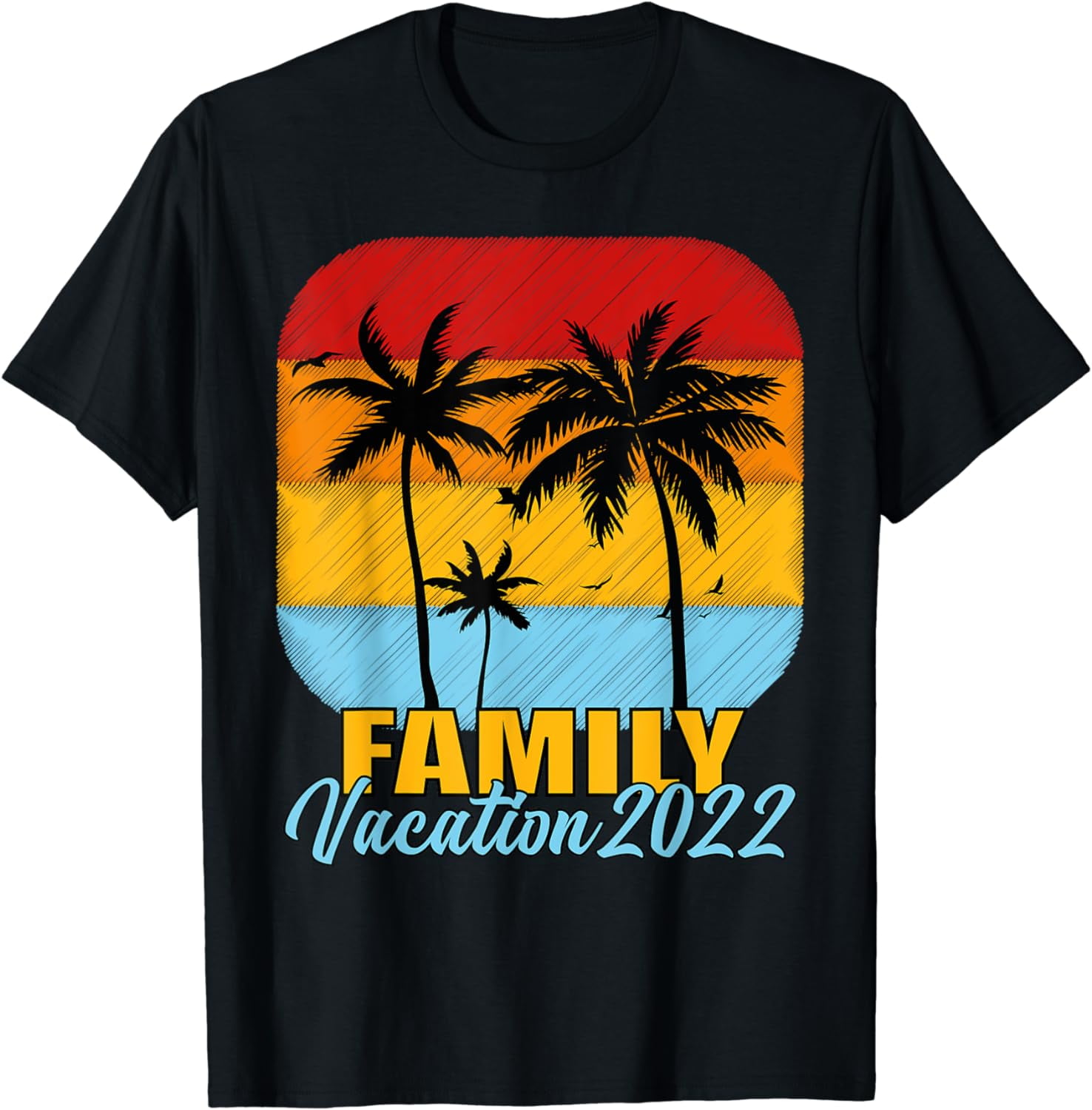 Family Vacation 2022 Beach Tropical Matching Group Vintage TShirt