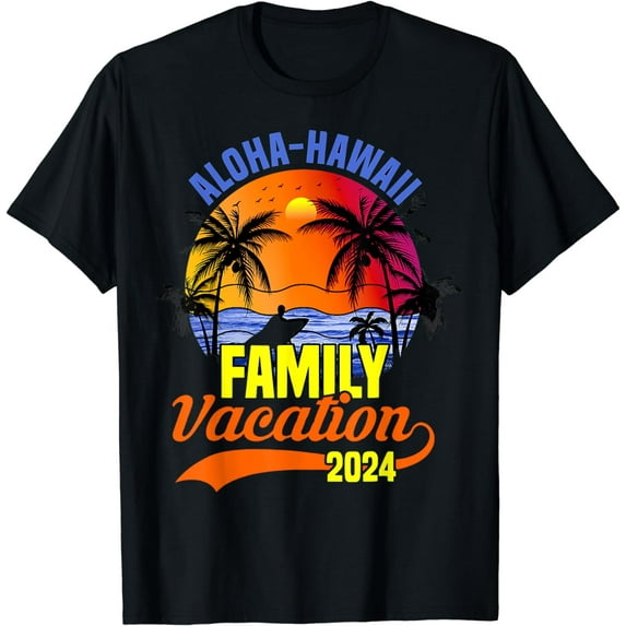 Family Vacation 2024 Aloha Hawaii Hawaiian Matching Group T-Shirt