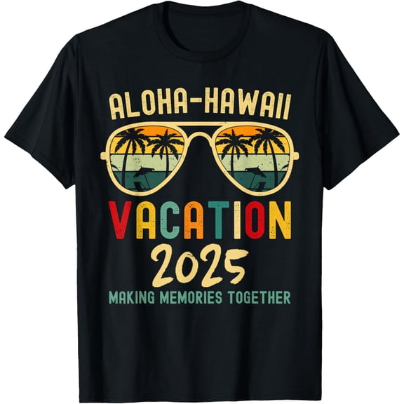 Family Vacation 2025 Aloha Hawaii Hawaiian Summer Matching T-Shirt