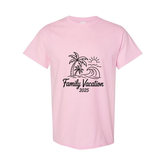 Family Vacation 2025 Beach Summer Matching Group Graphic T-Shirt, for men & women, up to size 5XL