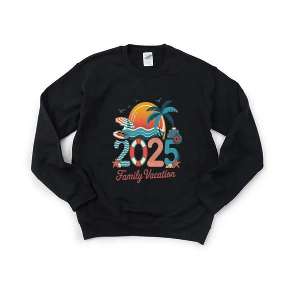 Family Vacation 2025 Trip Travel Adventure Memories Cool Sweatshirt, for men & women, up to size 5XL