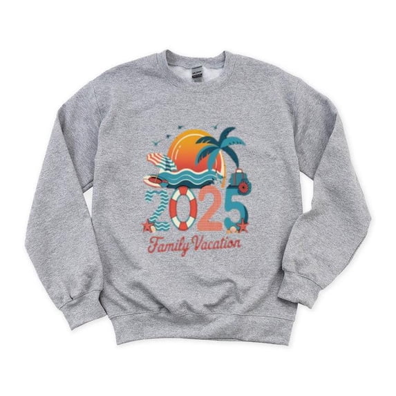 Family Vacation 2025 Trip Travel Adventure Memories Cool Sweatshirt, for men & women, up to size 5XL