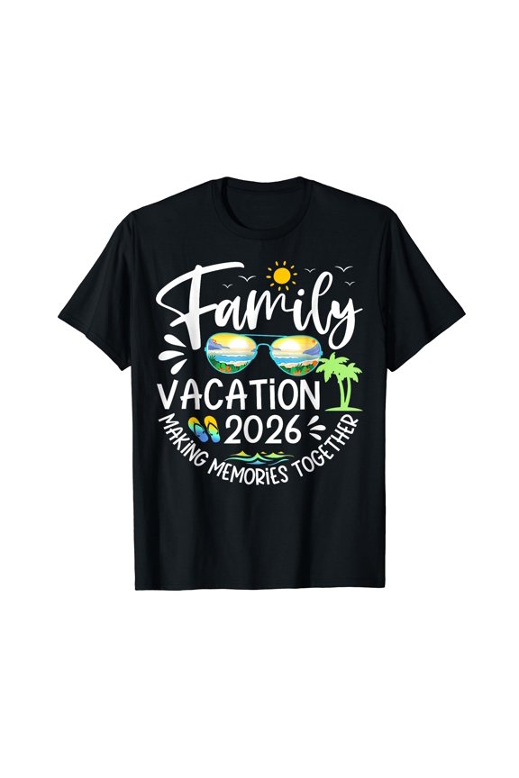 Family Vacation 2026 Making Memories Funny Beach Cruise Trip T-Shirt