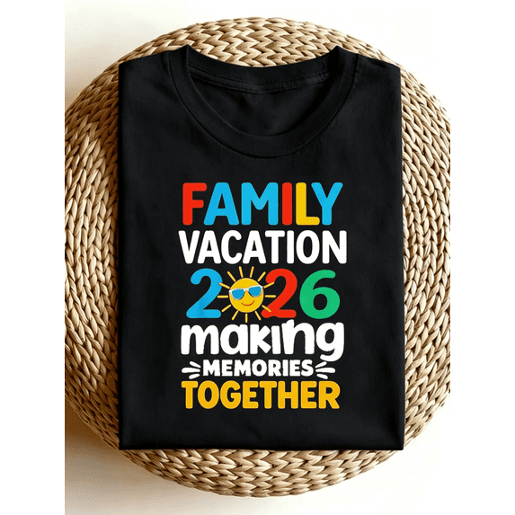 Family Vacation 2026 Making Memories Together Cute Sun Graphic T-Shirt
