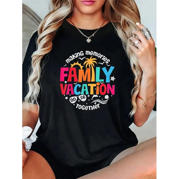Family Vacation 2026 Making Memories Together Unisex Graphic T-Shirt Summer Beach Travel Tee