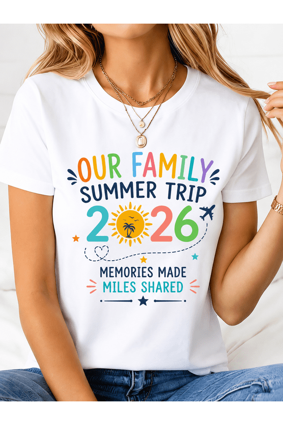 Family Vacation 2026 T-Shirt for Women Men Kids, Our Family Summer Trip Graphic Tee, Matching Family Vacation Shirts, Travel Holiday Outfit, Making Memories, Beach Trip Gift