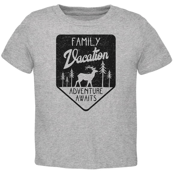 Family Vacation Adventure Awaits Toddler T Shirt Heather 2T