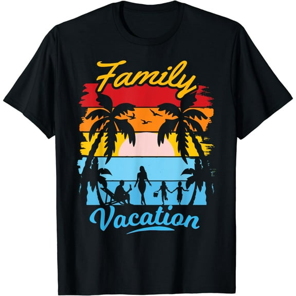 Family Vacation Beach Tropical Matching Group Vintage T-Shirt