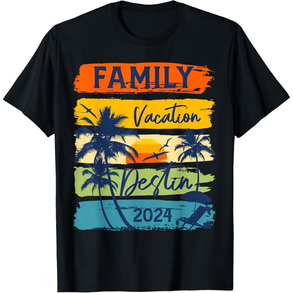 Family Vacation Destin 2024 Florida Matching Summer Vacation T-Shirt mens t shirt,black,women,funny,misfits,men,journey