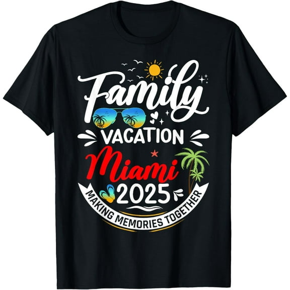 Family Vacation Miami 2025 Matching Vacation 2025 T-Shirt