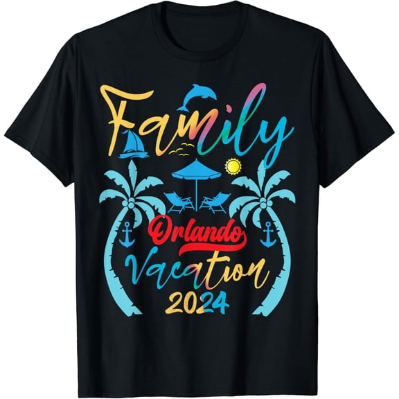 Family Vacation Orlando 2024 Beach Vacation 2024 T-Shirt mens t shirt,black,women,funny,misfits,men,journey