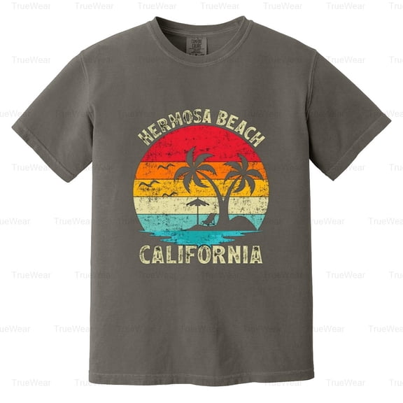 Family Vacation, Retro, California, Hermosa Beach, Souvenir, Summer Comfort Color T-Shirt Unisex, up to 4XL