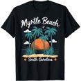 thumbnail image 1 of Family Vacation Retro Sunset South Carolina Myrtle Beach T-Shirt, 1 of 3