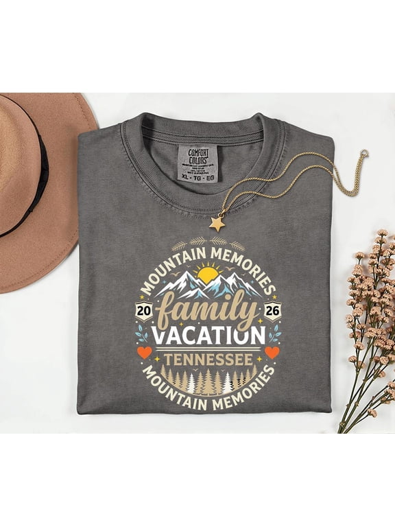 Family Vacation Shirt 2026, Smoky Mountains Tennessee Tee, Unisex Cotton T-Shirt, Sizes S-3XL