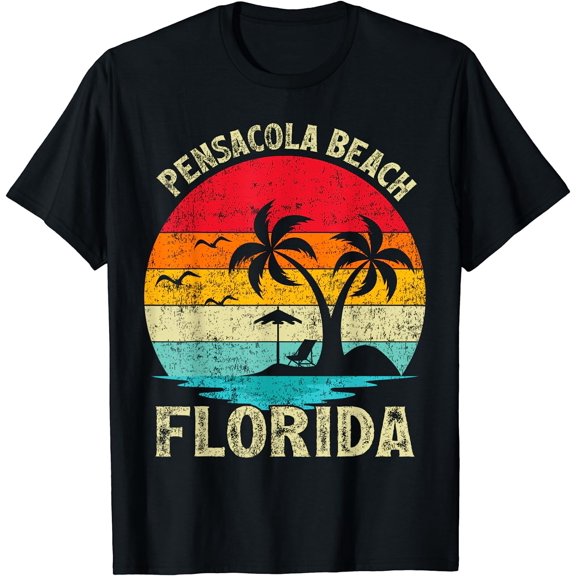 Family Vacation Vintage Retro Florida Pensacola Beach T-Shirt
