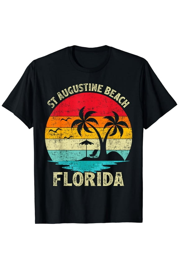 Family Vacation Vintage Retro Florida St Augustine Beach T-Shirt