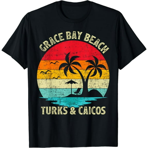 Family Vacation Vintage Turks And Caicos Grace Bay Beach T-Shirt