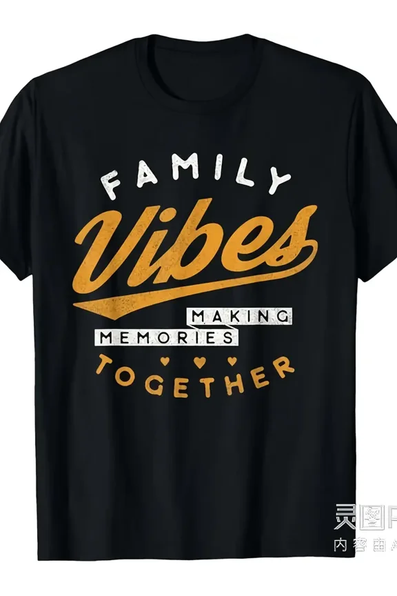 Family Vibes Making Memories Graphic Unisex Heavyweight Cotton T-Shirt for Family Reunion